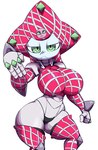 2_faces big_breasts black_clothing black_panties black_underwear breasts clothing female green_eyes huge_breasts legwear looking_at_viewer multi_face panties pose red_clothing red_legwear red_stockings simple_background solo stockings underwear white_background white_body white_skin greepurl jojo's_bizarre_adventure nintendo pokemon king_crimson_(jjba) generation_3_pokemon jirachi legendary_pokemon pokemon_(species) stand_(jjba) absurd_res hi_res