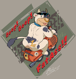accessories_only anthro back_muscles beady_eyes big_butt butt butt_heart collar eyewear eyewear_on_head facial_piercing gold_piercing hooves horn looking_at_viewer looking_back looking_back_at_viewer male motorcycle muscular nose_piercing nose_ring nude nude_anthro nude_male on_motorcycle onomatopoeia piercing pose rear_view ring_piercing smile smiling_at_viewer smirk smirking_at_viewer solo sound_effects sunglasses sunglasses_on_head tail tail_tuft taunting text text_on_butt tongue tongue_out tuft vehicle zipperhyena mario_bros mario_kart mario_kart_world nintendo moo_moo_meadows_cow bovid bovine cattle dairy_cattle holstein_friesian_cattle mammal 2025 hi_res pinup signature