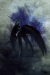 armor black_body black_feathers black_fur blue_eyes cosmic_hair crescent_moon cutie_mark dark ethereal_hair feathered_wings feathers female feral fur glowing glowing_eyes horn moon pseudo_hair quadruped solo wings cosmicunicorn friendship_is_magic hasbro my_little_pony mythology nightmare_moon_(mlp) equid equine mammal mythological_creature mythological_equine winged_unicorn