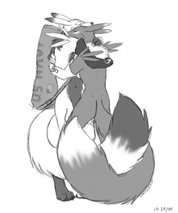 anthro backpack breasts clothing digitigrade duo eyes_closed female gloves handwear hug intraspecies male markings military mostly_nude navel navy sad side_boob standing catwolf bandai_namco digimon 612 canid canine digimon_(species) mammal renamon 2012 5:6 monochrome sibling_(lore)