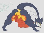 abs anthro ass_up balls butt clothed clothing genitals jack-o'_pose male muscular muscular_anthro muscular_male pecs penis pokemorph pose raised_tail solo tail topless daikuhiroshiama nintendo pokemon halston sirocco_(daikuhiroshiama) garchomp generation_4_pokemon pokemon_(species) 4:3 hi_res