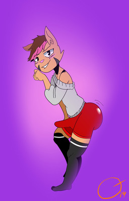 anthro balls_outline big_bulge big_butt bite biting_lip bottomwear bulge butt clothed clothed_anthro clothed_male clothing detailed_bulge femboy genital_outline hair legwear looking_at_viewer male off_shoulder penis_outline shorts side_view solo thigh_highs tight_bottomwear tight_clothing tight_shorts topwear royaleghost nintendo pokemon jess_(capdocks) chespin generation_6_pokemon pokemon_(species) 2019 absurd_res dated digital_drawing_(artwork) digital_media_(artwork) full-length_portrait hi_res portrait
