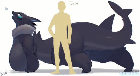 big_breasts black_body black_scales breasts comparing duo female fin glistening glistening_body heart_symbol huge_breasts larger_female neck_tuft scales shadow simple_background size_difference standing tail tuft white_background razy mythology big_mama_(razy) dragon human mammal mythological_creature mythological_scalie scalie full-length_portrait hi_res portrait