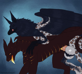 balls big_balls feathers female feral genitals male male/female penis sex smegma tongue vaginal vulva thejoyfuldragon mythology avian dragon gryphon mythological_avian mythological_creature mythological_scalie scalie hi_res