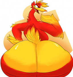 anthro anthrofied beak big_breasts big_butt breasts butt butt_focus female huge_butt huge_hips looking_back non-mammal_breasts rear_view solo toony wide_hips cardk banjo-kazooie rareware kazooie avian breegull 2026 hi_res