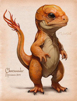 3_fingers 3_toes ambiguous_gender anthro biped black_claws brown_eyes claws contiguous_snout countershade_face countershade_neck countershade_scales countershade_torso countershading feet finger_claws fingers front_view looking_at_viewer mouth_closed multicolored_body multicolored_scales orange_body orange_scales plantigrade pupils scales simple_background snout solo tail tan_background tan_body tan_countershading text toe_claws toes twitter_handle two_tone_body two_tone_scales christopher_stoll nintendo pokemon charmander generation_1_pokemon pokemon_(species) 2023 digital_drawing_(artwork) digital_media_(artwork) english_text full-length_portrait hi_res portrait species_name