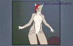 anthro breasts butt dancing female genitals nipples pussy solo sipuha roxyshadowfang domestic_cat felid feline felis mammal 2d_animation animated flat_colors frame_by_frame loop short_playtime