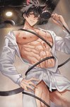 5_fingers abs biped black_hair blue_eyes eyebrows fingers hair heterochromia human_and_animal_ears male multi_ear muscular muscular_humanoid muscular_male pecs solo tail nemuimori animal_humanoid cat_humanoid felid felid_humanoid feline feline_humanoid humanoid mammal mammal_humanoid tailed_humanoid hi_res