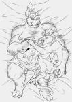 anthro arm_hair armpit_hair body_fur body_hair chest_fur chest_hair cuddling duo erection facial_piercing genitals hairy leg_hair male male/male nose_piercing nose_ring overweight penis piercing pubes ring_piercing guilecrocodile blizzard_entertainment overwatch junkrat_(overwatch) roadhog_(overwatch) domestic_pig mammal murid murine rat rodent suid suina sus_(pig) black_and_white hi_res monochrome