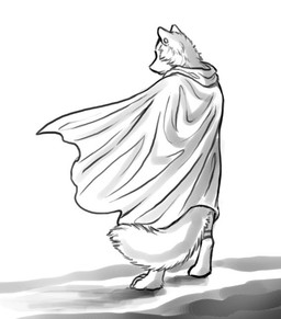 2014 ambiguous_gender arctic_fox canine cloak ear_piercing eyes_closed fox mammal monochrome piercing rukis solo uncolored
Rating: Safe
Score: 3
User: tony311
Date: April 02, 2014