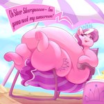 belly big_belly crown cutie_mark dialogue female feral food headgear huge_belly hyper hyper_belly morbidly_obese morbidly_obese_female morbidly_obese_feral obese obese_female obese_feral overweight overweight_female overweight_feral solo text thick_thighs graphene friendship_is_magic hasbro my_little_pony diamond_tiara_(mlp) equid equine mammal 1:1 2020 absurd_res english_text hi_res