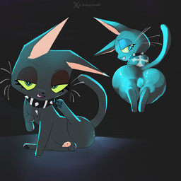 animal_genitalia animal_penis backsack balls collar collar_only feline_genitalia feline_penis feral fur genitals green_eyes green_sclera grey_body grey_fur male nude penis presenting rear_view simple_background solo tail godforgiveme4 vamp_sabbath maurice_(vamp_sabbath) domestic_cat felid feline felis mammal 1:1 hi_res