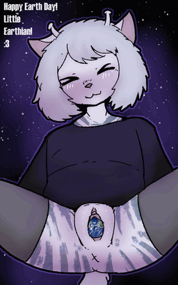 :3 >_< >w< antennae_(anatomy) anthro black_clothing black_shirt black_topwear blue_body blue_eyes blue_skin blush bodily_fluids clitoris clothing earth_(planet) extreme_size_difference eyes_closed female genital_fluids genitals hair larger_female legwear macro nipples object_vore penetration planet planet_dwarfing planet_in_pussy planet_insertion planet_vore shirt size_difference solo space spread_legs spread_vulva spreading star stripes tail terra_macro text thigh_highs topwear unbirthing vaginal vaginal_fluids vaginal_penetration vore vulva what white_hair teruni-inamor earth_day teruni-nemira-inamor alien virelli animated english_text