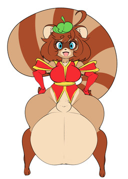 animal_genitalia anthro balls big_balls breasts front_view fully_sheathed genitals gynomorph huge_balls hyper hyper_balls hyper_genitalia intersex looking_at_viewer sheath simple_background solo thick_thighs wide_hips furrchan minosuke_mino canid canine mammal raccoon_dog tanuki 2019 absurd_res digital_media_(artwork) hi_res unavailable_at_source