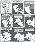>_< ambiguous_gender anthro anthro_on_top bat bed blush blush_lines bodily_fluids border chest_tuft comic daniel_toke dialogue duo english_text eyes_closed fangs furniture greyscale happy hi_res human iconography inside looking_away lying male male/ambiguous mammal monochrome motion_lines narrowed_eyes nicky_(abfmh) nude on_back on_bed open_mouth overbite pupils scut_tail shane_frost short_tail slit_pupils smile speech_bubble surprise sweat sweatdrop tail tears teeth text tuft white_border