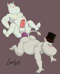 anal anthro ass_to_ass balls dildo double_dildo duo erection genitals male male/male penis sex_toy white_balls leevi_(artist) the_moomins moominpappa moomintroll moomin absurd_res hi_res father_(lore) father_and_child_(lore) father_and_son_(lore) incest_(lore) parent_(lore) parent_and_child_(lore) parent_and_son_(lore) son_(lore)