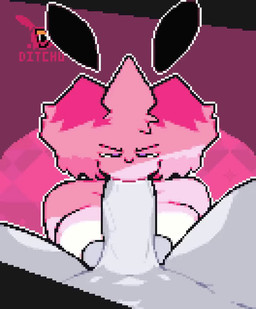 anthro anthro_penetrated audible_ejaculation big_penis bodily_fluids cum cum_from_mouth cum_in_mouth cum_inside deep_throat duo faceless_character faceless_male fellatio female female_penetrated first_person_view genital_fluids genitals heartbeat humanoid_genitalia humanoid_penis leaking_cum male male/female male_penetrating male_penetrating_female male_pov oral oral_penetration orgasm penetrating_pov penetration penile penile_penetration penis penis_in_mouth pink_body sex ditchu ditchu_(ditchu) lagomorph leporid mammal rabbit 2025 2d_animation animated digital_media_(artwork) long_playtime pixel_(artwork) pixel_animation sound video