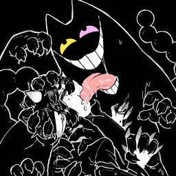 ambiguous_gender anthro bodily_fluids duo excessive_saliva extreme_french_kiss french_kissing gagging hand_holding hands_everywhere kissing male male/ambiguous multiple_hands restrained saliva saliva_string simple_background slime dondon deltarune undertale_(series) don_(dondon) friend_(deltarune) bovid caprine demon goat mammal monster unknown_species 1:1