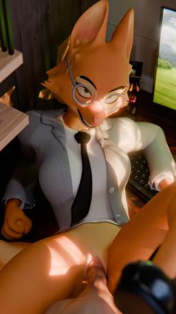 accessory anthro anthro_penetrated bottomless clitoral_hood clitoris clothed clothing duo erection eye_contact eyewear faceless_character faceless_male female female_penetrated first_person_view footwear formal_wear from_front_position fur genitals glasses green_eyes high_heels human_on_anthro human_penetrating human_penetrating_anthro humanoid_genitalia humanoid_penis humanoid_vulva interspecies looking_at_another looking_at_viewer lying male male/female male_penetrating male_penetrating_female missionary_position necktie office office_lady on_back orange_body orange_fur penetration penile penile_penetration penis sex shoes vaginal vaginal_penetration vulva mitas furromantic_(modeler) dreamworks the_bad_guys diane_foxington canid canine fox human mammal 3d_(artwork) 9:16 absurd_res digital_media_(artwork) hi_res