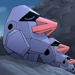 ambiguous_anthro ambiguous_gender anthro biped blue_body blue_sky cloud evening eyes_closed group mountain red_nose rock sky standing star trio_focus spicyichizo nintendo pokemon elemental_creature generation_3_pokemon mineral_fauna nosepass pokemon_(species) rock_creature 2026 absurd_res hi_res