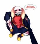 alternate_universe bone genitals male not_furry penis skeleton solo text nerdthatdraws underfell undertale undertale_(series) sans_(underfell) sans_(undertale) animated_skeleton humanoid undead english_text hi_res