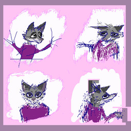 anthro clothing fur grey_body grey_fur male pink_background purple_clothing purple_shirt purple_topwear shirt simple_background smile solo topwear demensa emil_(demensa) canid canine canis mammal wolf 1:1 2017 digital_media_(artwork) pixel_(artwork)