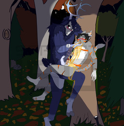 anthro blush bodily_fluids caressing_head digitigrade drinking drinking_urine erection genital_fluids hooves male male/male nude open_mouth pawpads peeing peeing_together plantigrade_pawpads size_difference urine urine_in_mouth watersports sparkat150 american_mythology indigenous_north_american_mythology mythology north_american_mythology sparkat_(sparkat150) tex_(the_texorcist) domestic_cat felid feline felis mammal wendigo absurd_res hi_res