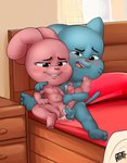 3_toes 4_fingers anthro anthro_on_anthro anthro_penetrated anthro_penetrating anthro_penetrating_anthro anus balls bed blue_body blue_fur blush bodily_fluids brother_penetrating_sister clitoris cum cum_in_pussy cum_inside duo eyebrows feet female female_penetrated fingers flat_chested fur furniture genital_fluids genitals male male/female male_penetrating male_penetrating_female nipples nude on_bed penetration penile penile_penetration penis penis_in_pussy pink_body pink_fur pussy raised_inner_eyebrows sex toes vaginal vaginal_penetration young young_anthro hthfp cartoon_network the_amazing_world_of_gumball anais_watterson gumball_watterson domestic_cat felid feline felis lagomorph leporid mammal rabbit absurd_res artist_name hi_res brother_(lore) brother_and_sister_(lore) incest_(lore) sibling_(lore) sister_(lore)