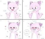 absurd_res ageplay anthro baby domestic_cat english_text felid feline felis head_pat hi_res infantilism male mammal meme pacifier purring red_eyes roleplay saleecatto solo text young zakura_(saleecatto)