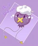 abstract_background ambiguous_gender not_furry solo text clue_(artist) nintendo pokemon drifloon generation_4_pokemon monster pokemon_(species) english_text