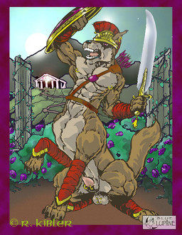 animal_genitalia armor arrow_(weapon) ear_piercing erection fur furgonomics furry-specific_piercing genital_piercing genitals headgear helmet holding_melee_weapon holding_object holding_sword holding_weapon male melee_weapon nipple_piercing nipples nude open_mouth outside penis penis_piercing piercing quiver_(object) ranged_weapon red_eyes sheath sheath_piercing shield solo sword tan_body tan_fur temple warrior weapon r.kibler canid canid_taur canine canine_taur canis mammal mammal_taur taur wolf wolf_taur