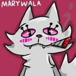 anthro blush drugs female fur joint marijuana solo substance_intoxication whiskers white_body white_fur kitkiy domestic_cat felid feline felis mammal 1:1 2024 digital_media_(artwork)