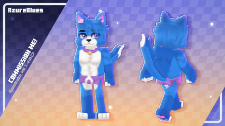 anthro bell bell_collar blue_body blue_fur blue_hair clothing collar fur gaming hair male multicolored_body multicolored_fur paws purple_clothing purple_eyes solo tail ryandrake hytale azureblues domestic_cat felid feline felis mammal 16:9 2026 3d_(artwork) digital_media_(artwork) hi_res pixel_(artwork) widescreen