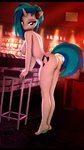 5_fingers 5_toes anthro anthrofied areola bar bar_stool bedroom_eyes bent_over black_bars blue_hair breasts butt cutie_mark electronics feet female fingers furniture genitals hair headphones horn humanoid_feet humanoid_hands looking_back narrowed_eyes nipples nude plantigrade pose purple_eyes pussy seductive slim smile solo stool toes alcohors friendship_is_magic hasbro my_little_pony mythology vinyl_scratch_(mlp) equid equine mammal mythological_creature mythological_equine unicorn 2020 3d_(artwork) 4k 9:16 absurd_res digital_media_(artwork) hi_res letterbox
