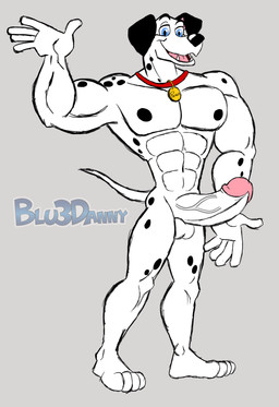 anthro big_muscles big_penis black_body black_fur black_spots blue_eyes collar erection fur genitals male markings mature_anthro mature_male muscular muscular_anthro muscular_male nude penis presenting solo spots spotted_body spotted_fur thick_penis toony vein white_body white_fur blu3danny 101_dalmatians disney pongo canid canine canis dalmatian domestic_dog mammal 2015 absurd_res hi_res