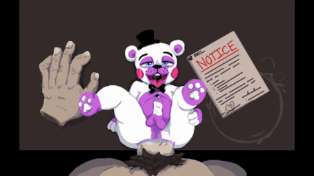 ahegao anal anal_penetration anthro anthro_penetrated bodily_fluids clothing consistent_pov disembodied_hand document duo erection faceless_character faceless_human faceless_male first_person_view flashing_light from_front_position fur furniture hat headgear headwear human_on_anthro human_penetrating human_penetrating_anthro human_penetrating_male human_pov interspecies looking_pleasured male male/male male_penetrated male_penetrating male_penetrating_anthro male_penetrating_male male_pov male_rimming_male moan music penetrating_pov penetration penile penile_penetration penis_in_ass pink_body pink_fur pixelated pubes sex size_difference stain table tears top_hat white_body white_fur damion_the_skeleton epilepsy_warning sound_warning five_nights_at_freddy's freddy_fazbear's_pizzeria_simulator scottgames helpy_(fnaf) michael_afton bear human humanoid mammal 16:9 animated background_music high_framerate short_playtime sound voice_acted webm widescreen