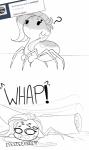 female newspaper question_mark evehly friendship_is_magic hasbro my_little_pony fluttershy_(mlp) arachnid arachnid_taur arthropod arthropod_taur equid equine horse hybrid mammal pony spider spider_taur spiderpony taur 2018 absurd_res comic digital_drawing_(artwork) digital_media_(artwork) hi_res monochrome