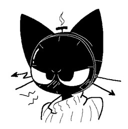 ambiguous_gender anthro biped black_body blush bodily_fluids clock clothed clothing directional_arrow eyebrows mouthless simple_background solo standing steam sweat topwear whiskers white_background sabgong clock_cat_(sabgong) domestic_cat felid feline felis mammal black_and_white low_res monochrome