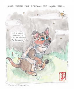at_night clothing feral footwear grass looking_up male on_grass on_ground one_ear_up paws plant sitting socks solo speech_bubble star sweater tail text topwear wishing_star fennec_(artist) dreamworks puss_in_boots_(franchise) perrito_(puss_in_boots) canid canine canis domestic_dog mammal mixed_breed hi_res painting_(artwork) traditional_media_(artwork) watercolor_(artwork)