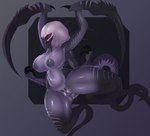 alien anthro areola artlegionary big_breasts bodily_fluids breasts butt butt_from_the_front claws digital_media_(artwork) drooling evolve_(copyright) female genital_fluids genitals hi_res monster multi_limb nipples nude open_mouth pussy pussy_juice_string saliva simple_background solo sweat teeth tentacles teratophilia thick_thighs vaginal vaginal_fluids wide_hips wraith_(evolve)