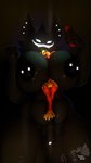 animal_genitalia animal_pussy anthro balls between_breasts big_breasts black_body bloom blue_eyes bodily_fluids body_between_breasts breasts canine_genitalia canine_pussy duo ear_piercing electronics female genital_fluids genitals hair half-erect head_between_breasts male male/female nipple_piercing nipples nude orange_body penis phone piercing precum pussy selfie size_difference smile tongue tongue_on_head tongue_out vaginal_fluids whiskers dragon-v0942 cryptiacurves_(modeler) the_backrooms karelia_(ace_rattman) mathew_kelly kobold scalie smiler_(the_backrooms) 3d_(artwork) absurd_res digital_media_(artwork) hi_res source_filmmaker_(artwork) story story_at_source story_in_description