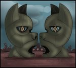 album alternate_universe anthro heads metalic open_mouth parody sculpture stylized zero_pictured masterzoroark666 pink_floyd the_division_bell_(album) absurd_res album_cover cover hi_res