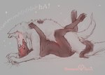 anthro blush blushing_profusely deep_kiss duo female from_front_position kissing leg_wrap legs_up lying male male/female missionary_position moan on_back on_top romantic romantic_couple sex sheepish_spice canid canine canis domestic_dog mammal wolf