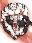 4_toes abs anal anal_penetration anthro balls barefoot biceps big_muscles big_penis black_body black_fur black_nipples black_skin bodily_fluids butt claws cum cum_in_ass cum_inside cum_on_belly cum_on_body cum_on_chest cum_on_face cum_on_leg cum_on_own_face cum_on_penis cum_on_self cum_while_penetrated cumshot dominant dominant_male dripping duo ejaculation erection eyes_closed feet foot_fetish foot_in_mouth foot_lick foot_play foot_suck forced fur genital_fluids genitals glistening grasp green_eyes half-closed_eyes hands-free huge_muscles humanoid_genitalia humanoid_penis interspecies leaking licking looking_down lying male male/male male_penetrated male_penetrating male_penetrating_male manly markings messy muscular muscular_bottom muscular_male muscular_top narrowed_eyes navel nipples nude on_back on_ground orgasm paws pecs penetration penis plantigrade rape restrained sex shadow sitting spread_legs spreading stripes submissive sucking sweat thick_penis toe_claws toe_in_mouth toe_play toe_suck toes tongue tongue_out vein wet white_body white_fur white_skin grisser byakkotiggeh cetacean dolphin felid mammal marine oceanic_dolphin orca pantherine tiger toothed_whale 2013 3:4 digital_media_(artwork) hi_res