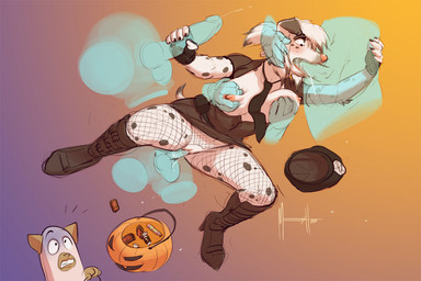 anthro balls bodily_fluids breast_grab breasts clothing cum cumshot ejaculation erection faceless_character faceless_male fellatio female female_penetrated fishnet_clothing gangbang genital_fluids genitals grope group group_sex hand_on_breast hand_on_penis handjob holding_penis holidays humanoid_genitalia humanoid_penis male male/female male_penetrating male_penetrating_female oral oral_penetration orgasm penetration penile penile_penetration penis penis_grab penis_in_vagina sex touching_penis uniform vaginal vaginal_penetration vulva meesh halloween kara_resch canid canine canis dalmatian domestic_dog ghost mammal spirit 2013 3:2 digital_media_(artwork)