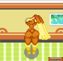 against_surface against_wall anthro big_butt brown_body butt female huge_butt huge_hips long_ears looking_back pink_eyes solo wide_hips datzz nintendo pokemon generation_4_pokemon lagomorph leporid lopunny mammal pokemon_(species) 2d_animation animated animated_gif digital_media_(artwork) high_framerate motion_tweening pixel_(artwork) pixel_animation short_playtime
