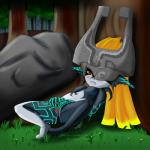 female genitals masturbation not_furry pussy short_stack solo vaginal vaginal_masturbation throat_(artist) nintendo the_legend_of_zelda twilight_princess midna humanoid twili 1:1 hi_res