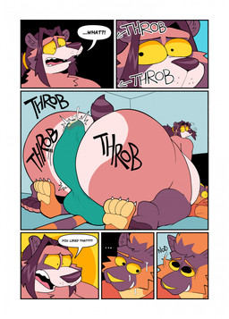 4_toes anthro aroused awkward belly big_belly big_butt big_penis black_eyes black_hair black_pawpads bodily_fluids bottomwear brown_body brown_fur butt claws clothing dialogue duo erection erection_under_bottomwear erection_under_clothing erection_under_shorts fangs feet freckled_face freckles fur genital_fluids genitals green_bottomwear green_clothing green_shorts hair huge_belly huge_butt huge_penis hyper hyper_belly hyper_butt leaking_precum looking_back looking_back_at_penis male male/male multicolored_body multicolored_fur nervous nodding nodding_head nude nude_anthro nude_male obese obese_anthro obese_male onomatopoeia overweight overweight_anthro overweight_male pawpads penis precum red_body red_fur shorts sound_effects speech_bubble surprised sweat sweaty_face tan_pawpads teeth text throb throbbing throbbing_penis toe_claws toes underbite yellow_sclera ruffythelion nintendo pokemon cookie_(ruffythelion) sriracha_(ruffythelion) canid canine elemental_creature felid generation_7_pokemon incineroar mammal pantherine pokemon_(species) raccoon_dog tanuki tiger 2026 comic english_text hi_res multiple_scenes