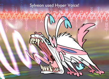 3_toes aaaaa blue_eyes fangs feet feral fur gaping_mouth humor long_ears open_mouth pink_body pink_fur pokemon_move ribbons screaming teeth text toes tongue tongue_out white_body blitzdrachin conditional_dnp nintendo pokemon pokemon_champions_(game) eeveelution generation_6_pokemon mammal monster pokemon_(species) sylveon comic_sans english_text hi_res