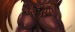 5_fingers anatomically_correct anatomically_correct_anus anthro anus backsack balls biped black_anus brown_balls brown_body brown_fur brown_perineum brown_tail butt butt_shot faceless_character faceless_male fingers fur genitals humanoid_hands male nude perineum puffy_anus rear_view simple_background solo standing tail laser_(artist) tahoe_(stormwx_wolf) equid equine horse mammal 2019 digital_media_(artwork) signature